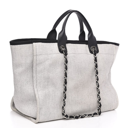 Chanel Canvas Medium Deauville Tote Grey 3 of 14