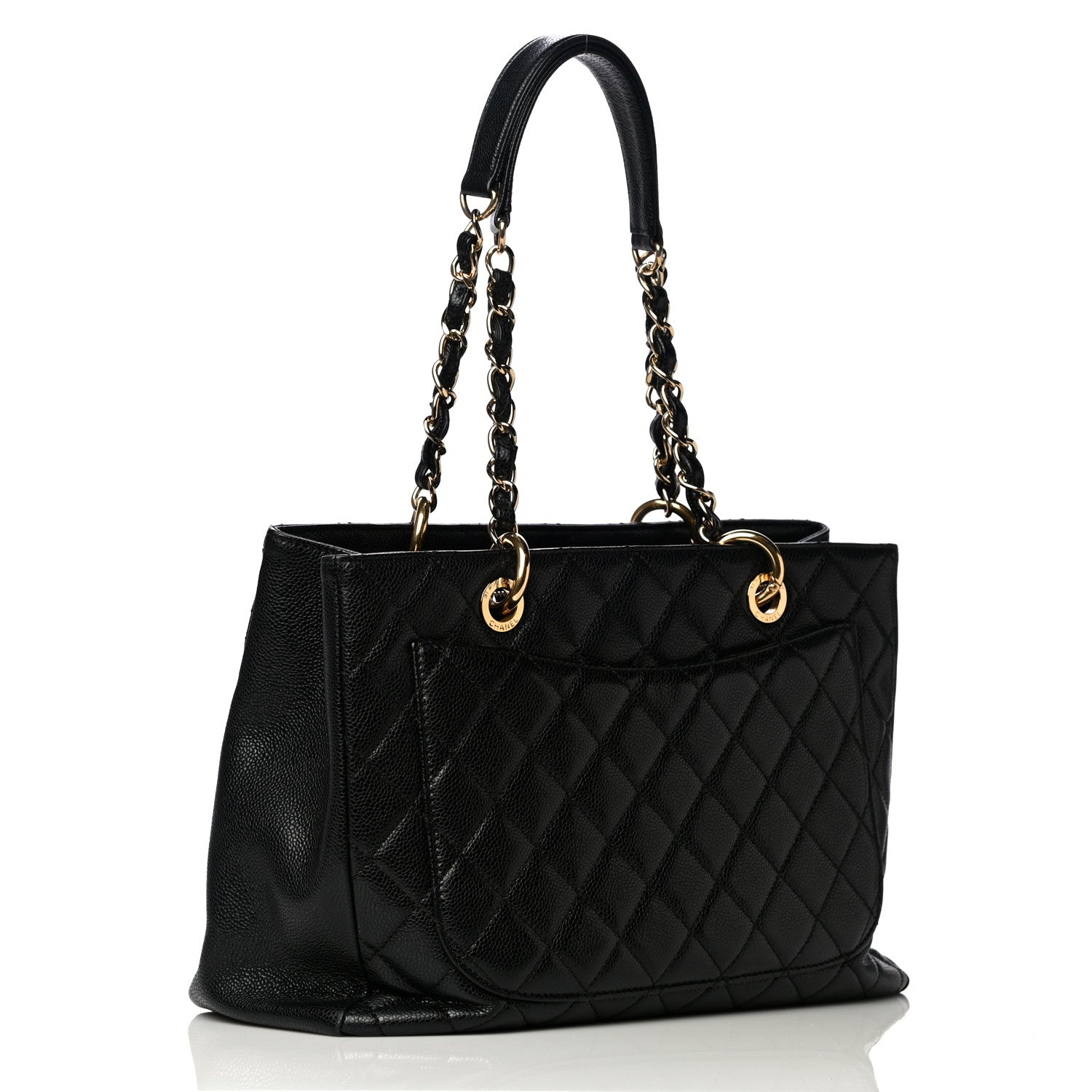 Chanel Caviar Quilted Grand Shopping Tote GST Black 3 of 12
