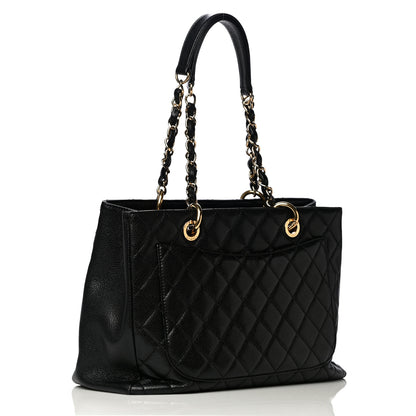 Chanel Caviar Quilted Grand Shopping Tote GST Black 3 of 12
