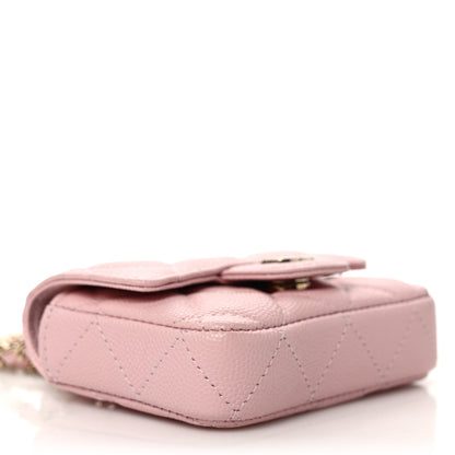 Chanel Caviar Quilted Flap Chain Waist Bag Pink 9 of 11