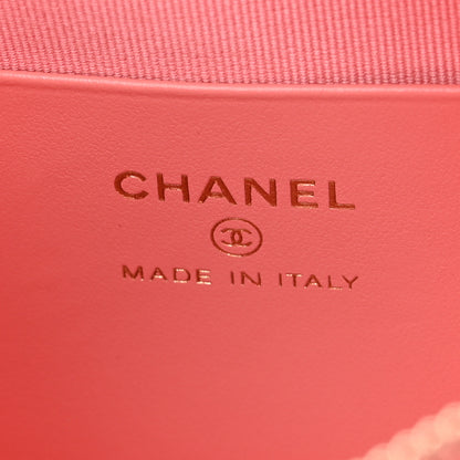 Chanel Caviar Quilted Hobo Clutch With Chain Pink 5 of 10