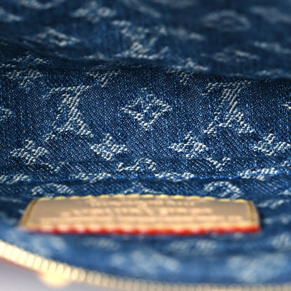 Louis Vuitton LV X TM Monogram Denim Cerises Pochette Accessories Blue 5 of 11