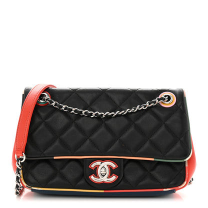 Chanel Lambskin Plexiglass Quilted Small Cuba Color Flap Black Multicolor 1 of 15
