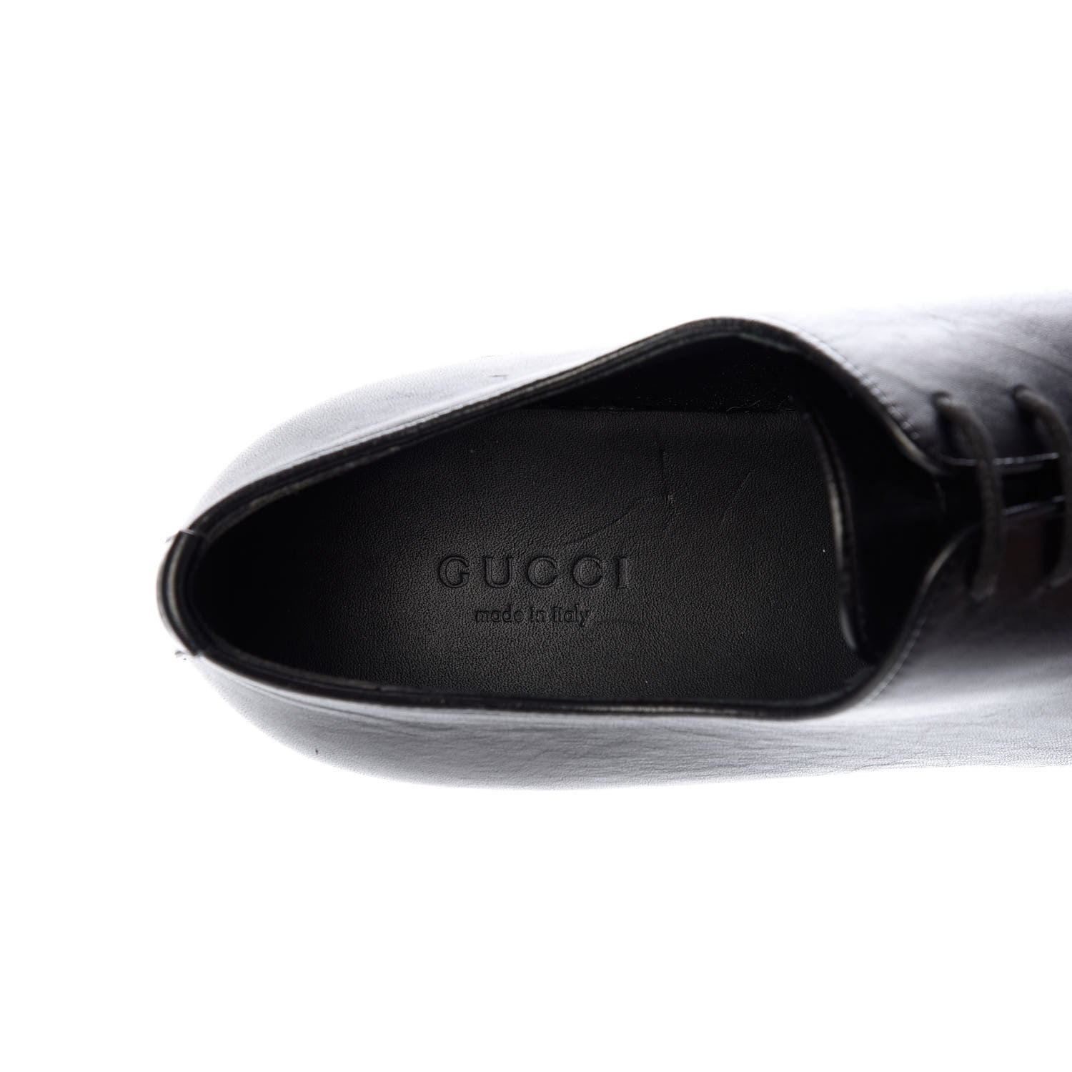 Gucci Calfskin Studded Lace Up Oxford 36.5 Black 8 of 10