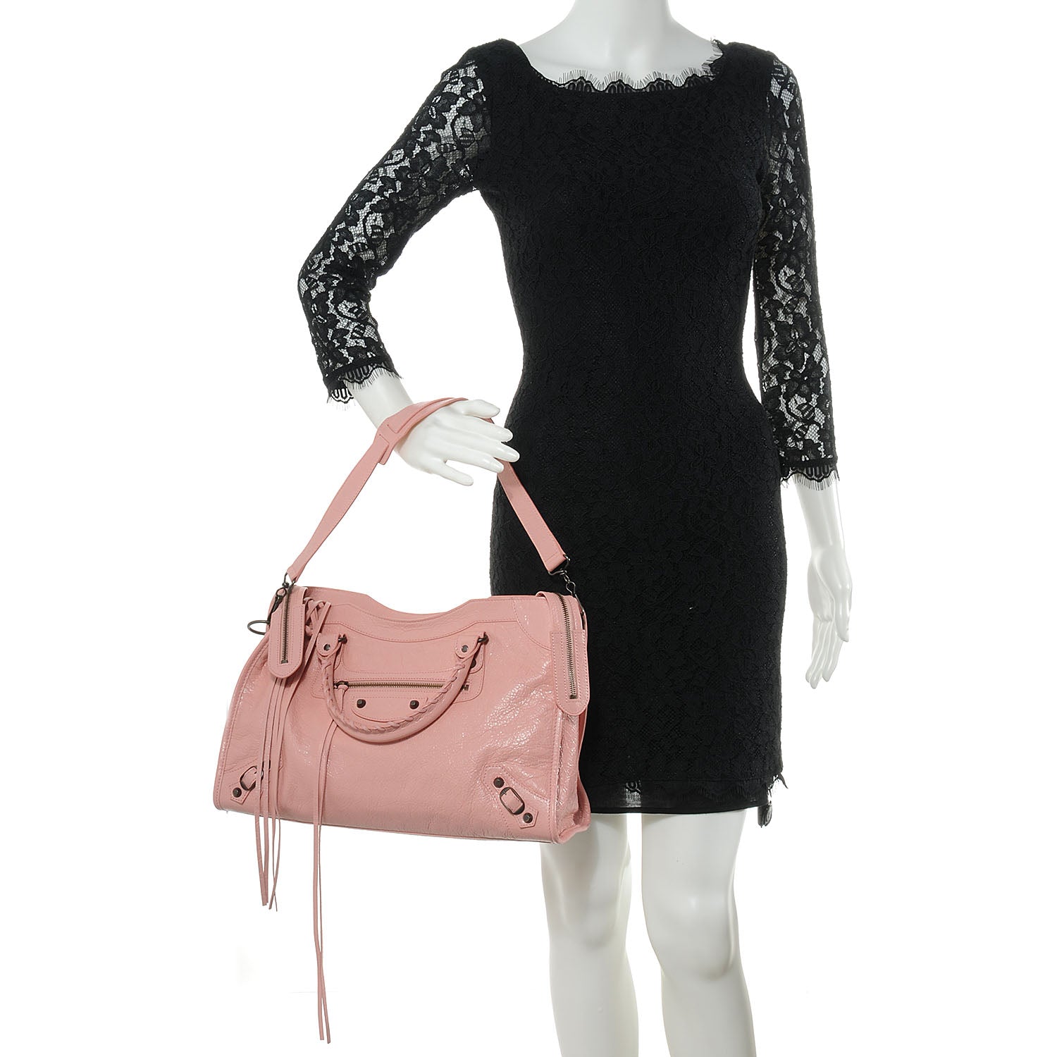 Balenciaga Agneau Classic Hardware City Rose Peche 2 of 9