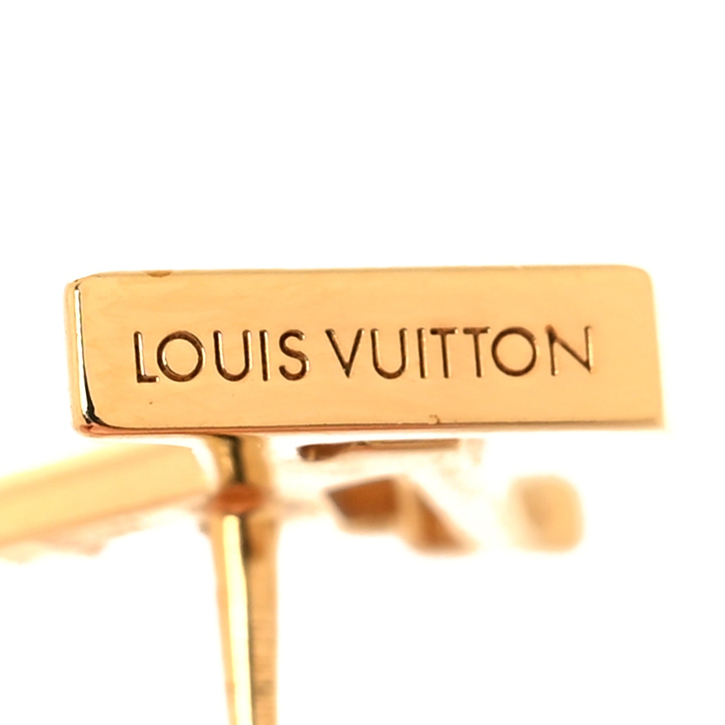 Metal LV Iconic Earrings Gold