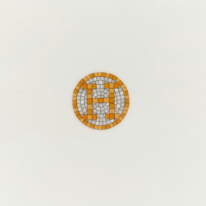 Hermes Porcelain Mosaique Au 24 Platine Presentation Plate Set of 2 Gold 2 of 10