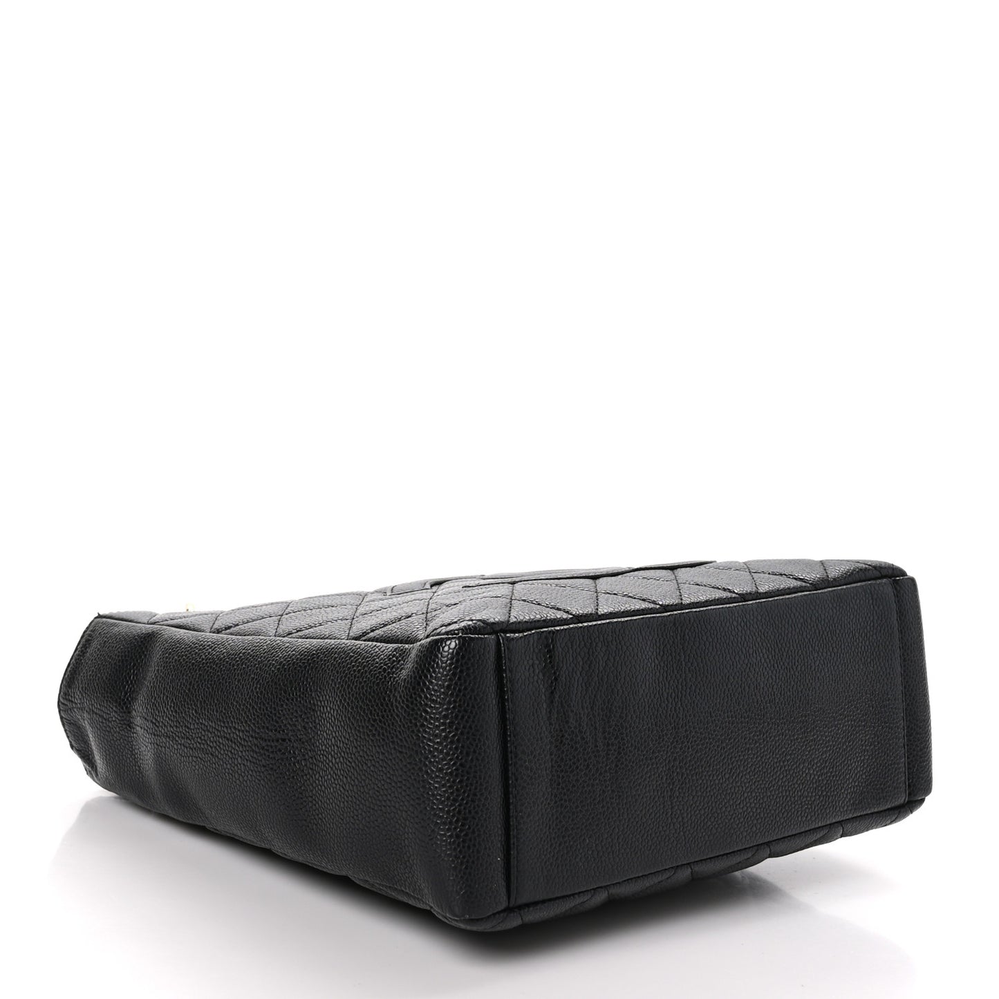 Caviar Quilted Petit Shopping Tote PST Black
