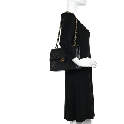 Chanel Lambskin Quilted Medium Double Flap Black 2 of 14