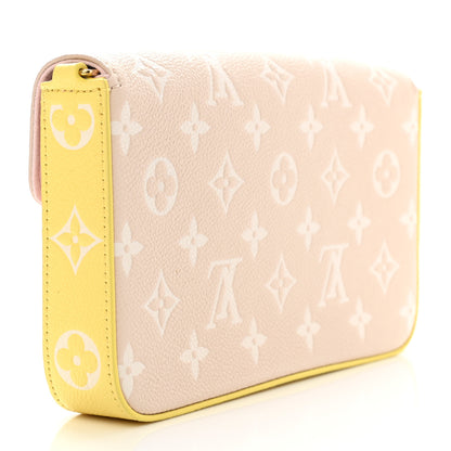 Louis Vuitton Empreinte Spring in the City Felicie Pochette Chain Wallet Pink Beige Yellow 3 of 7