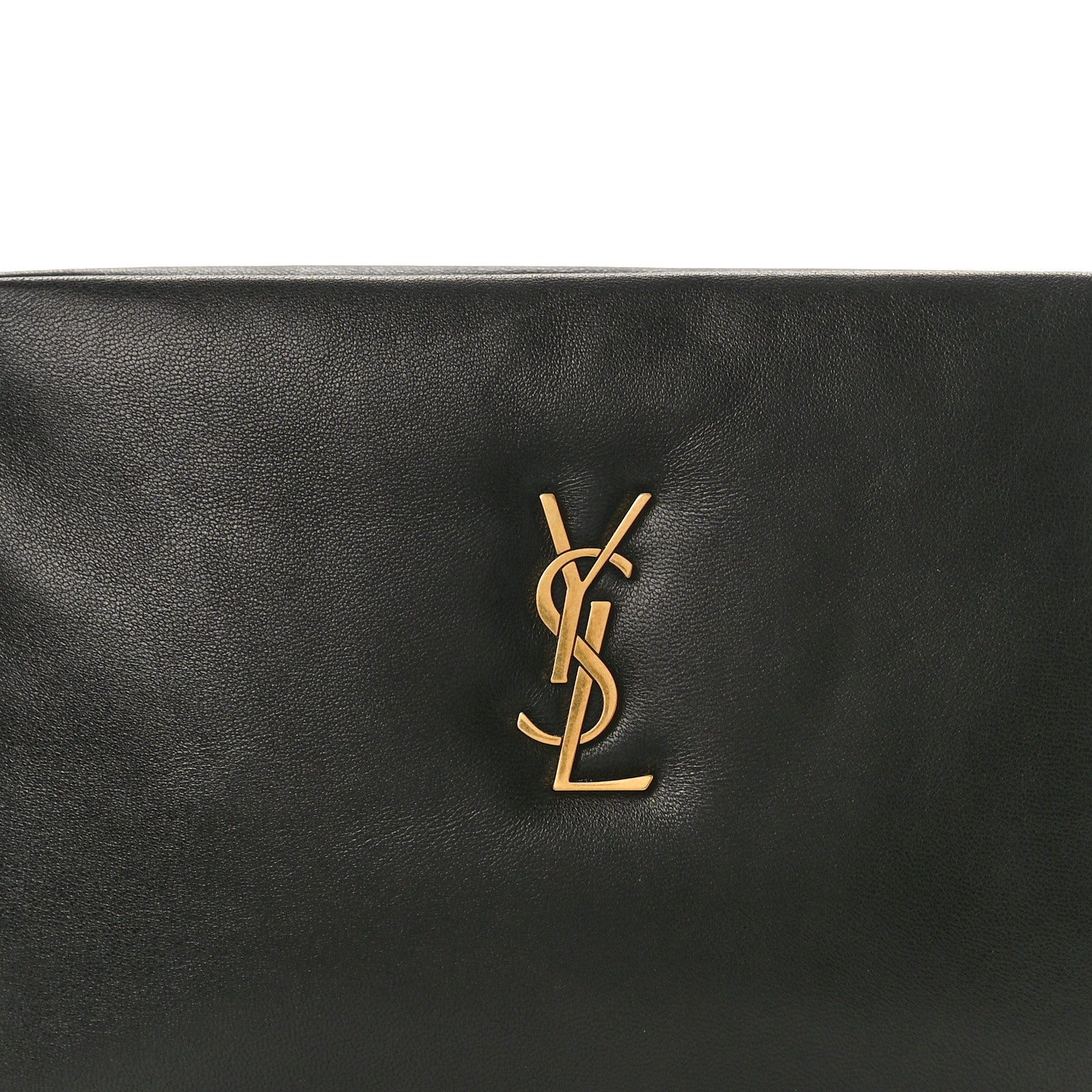 Saint Laurent Lambskin Small Calypso Pouch Black 8 of 8