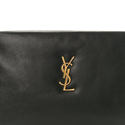 Saint Laurent Lambskin Small Calypso Pouch Black 8 of 8