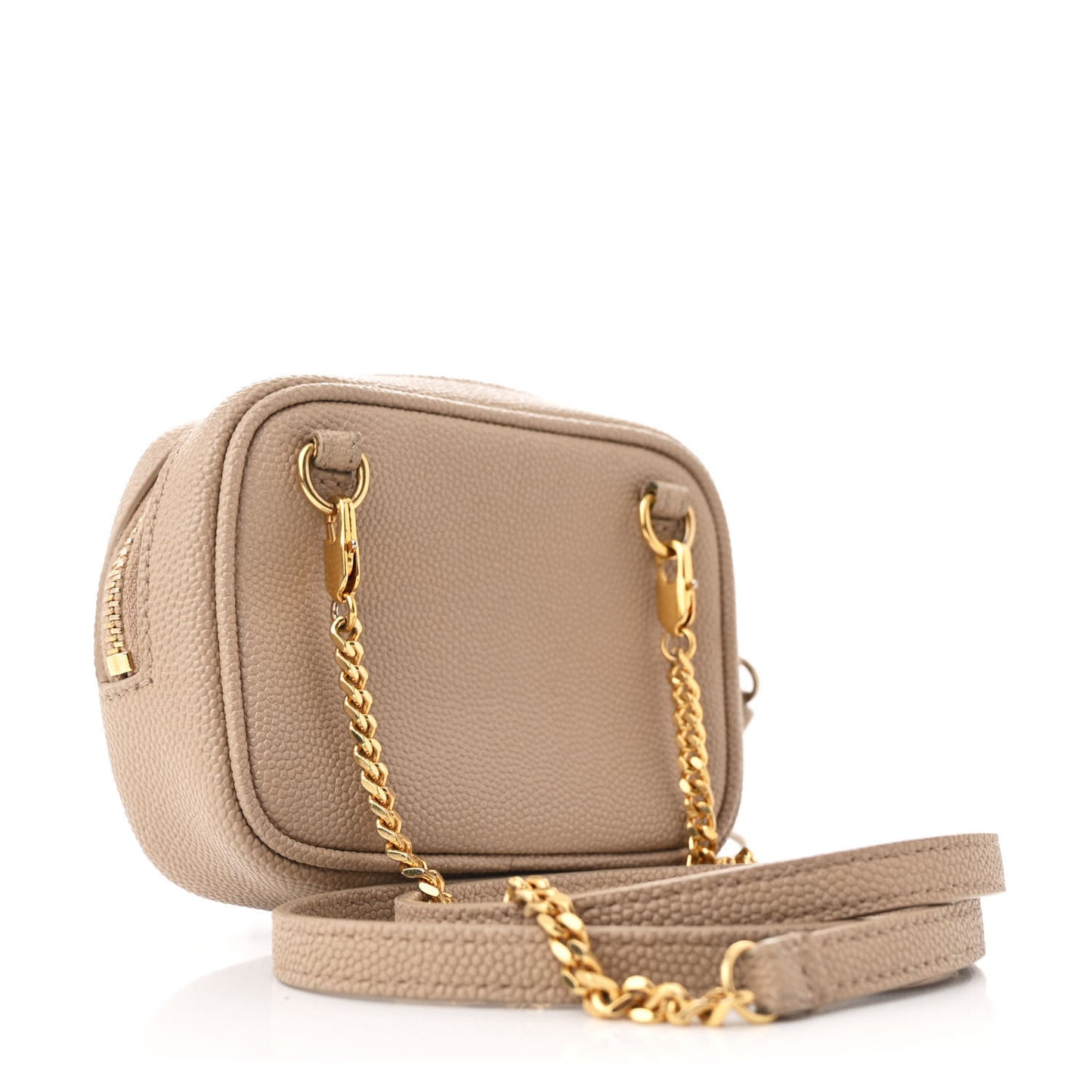 Grain De Poudre Matelasse Monogram Baby Lou Camera Bag Dark Beige