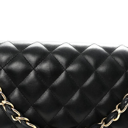 Chanel Lambskin Quilted Jumbo Double Flap Black 8 of 10