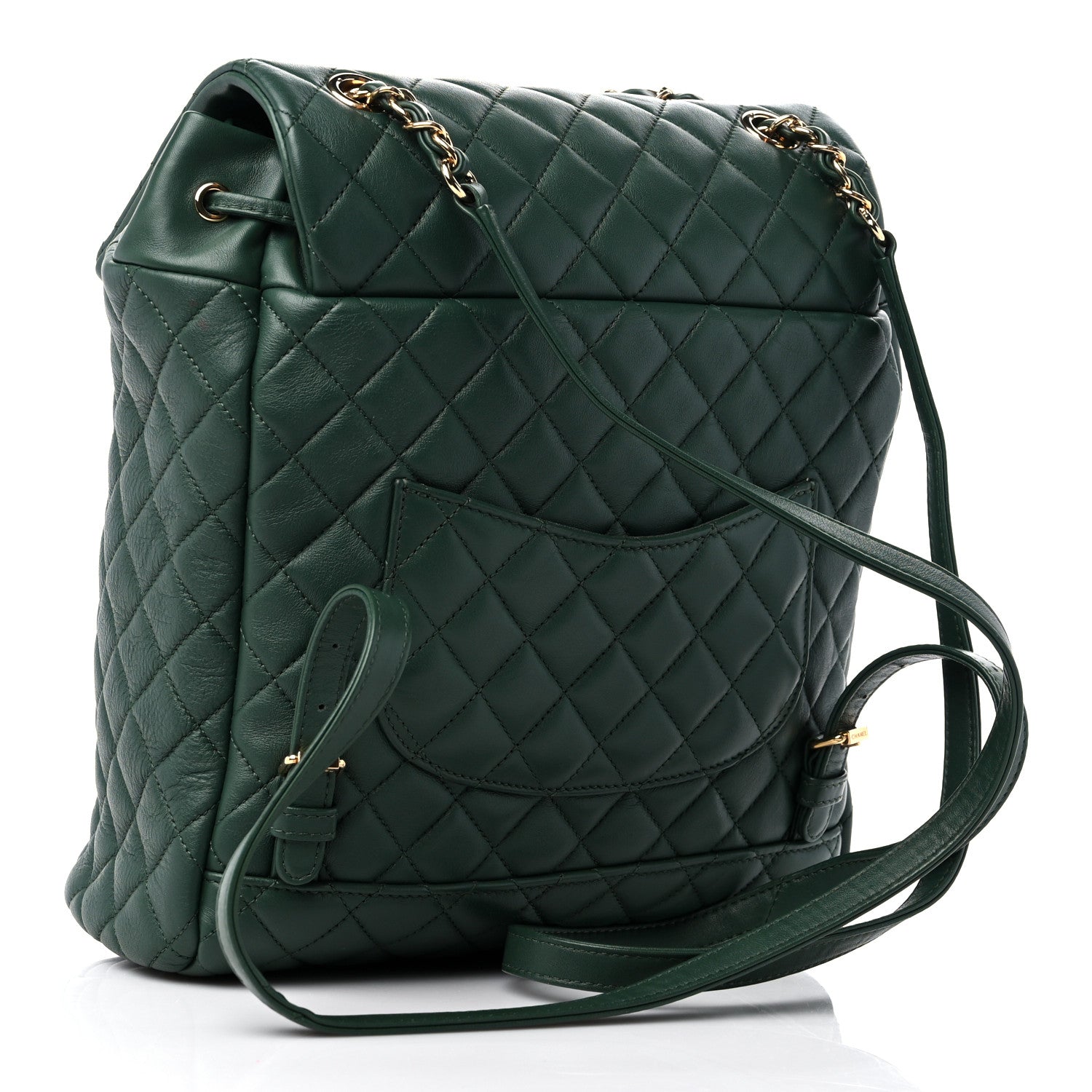 Chanel Calfskin Quilted Large Urban Spirit Backpack Dark Green 3 of 12
