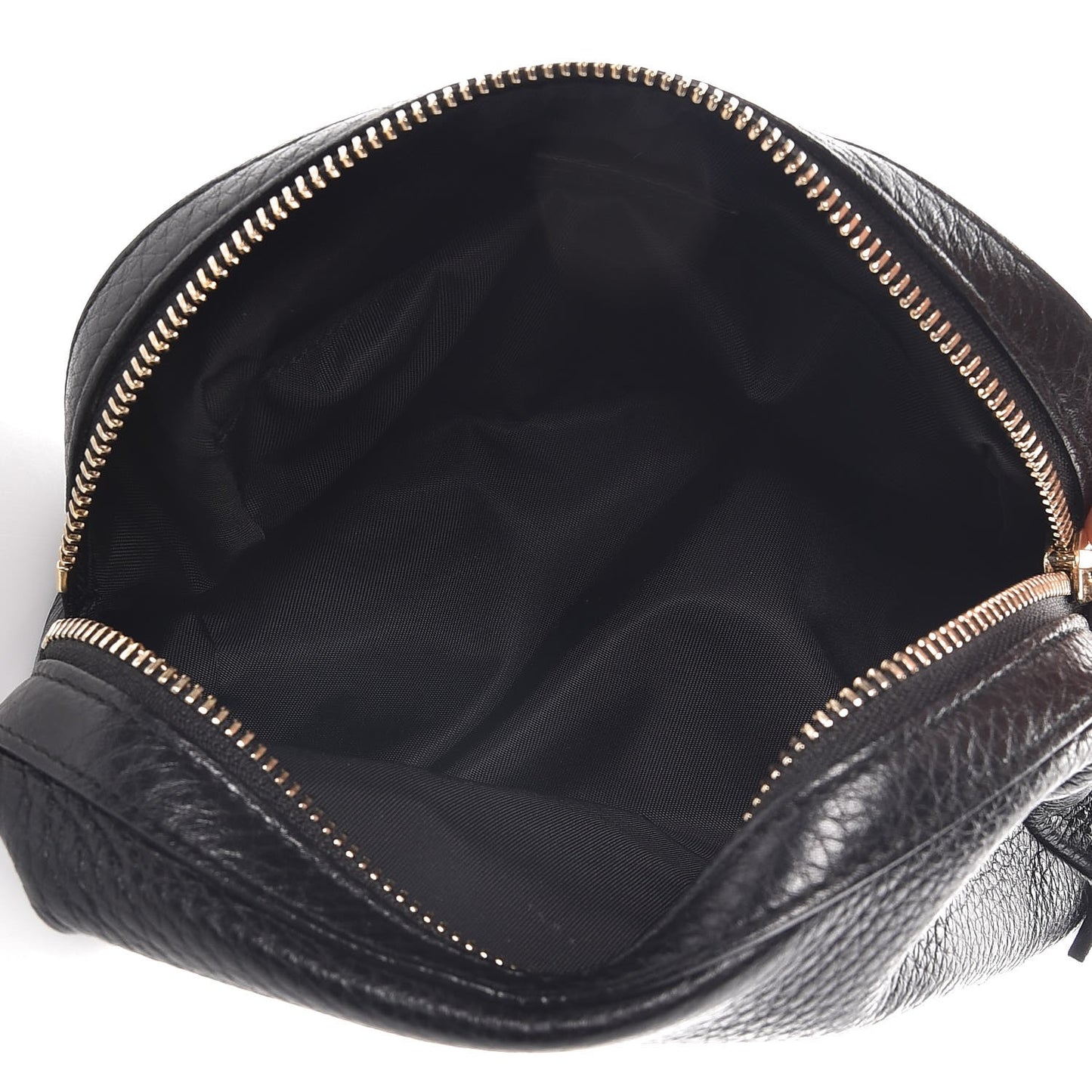 Pebbled Calfskin Medium Soho Cosmetic Case Black