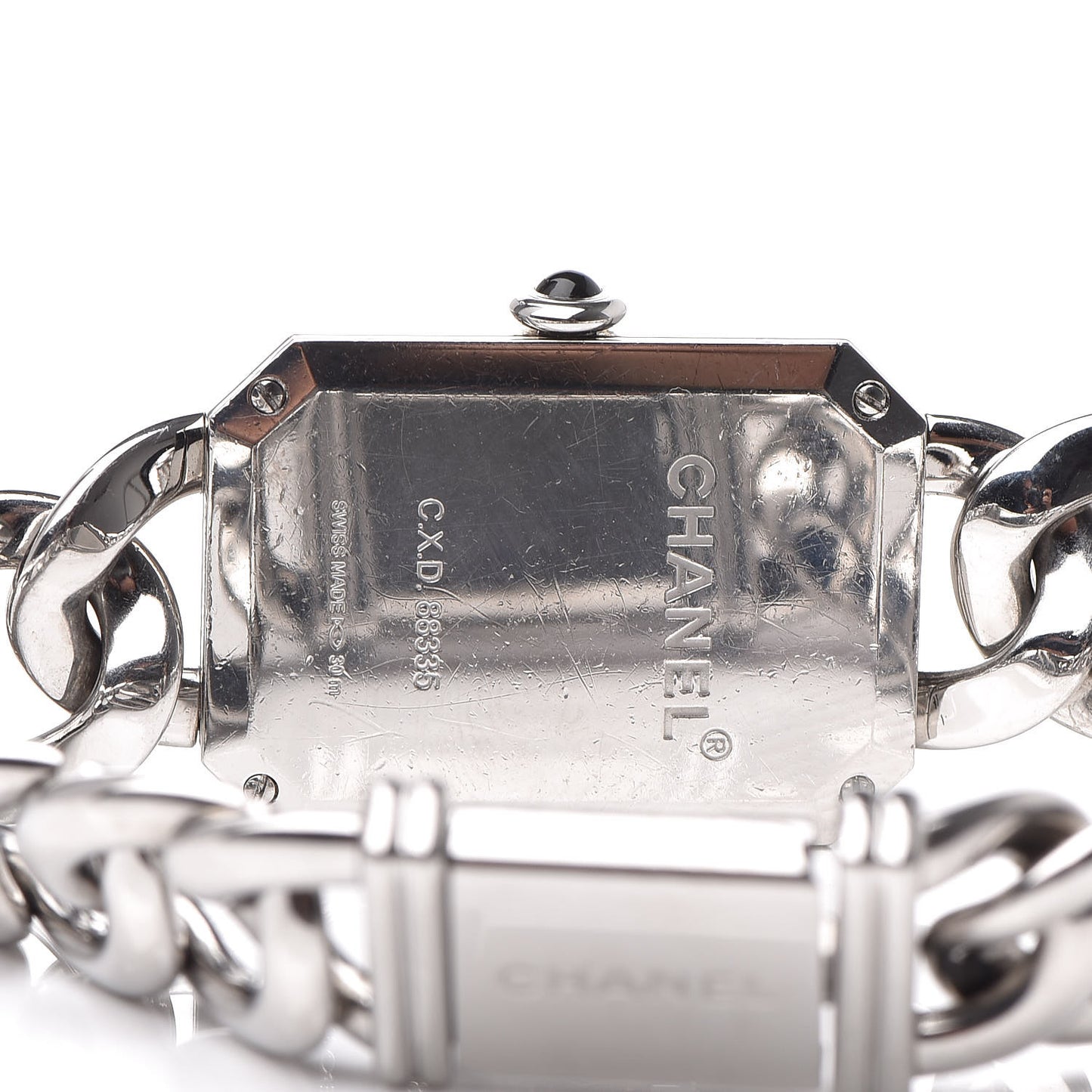 Stainless Steel Diamond Bezel Mother of Pearl 20mm Chain Premiere Quartz Watch