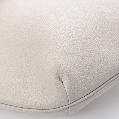 Gucci Grained Calfskin Logo Half Moon Hobo White 9 of 11
