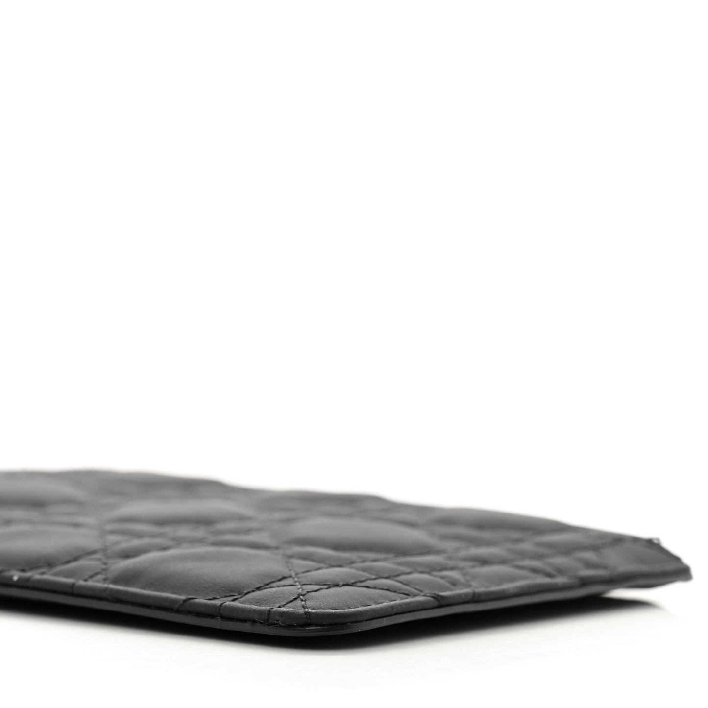 Ultra Matte Calfskin Lady Dior Long Wallet With Strap Black