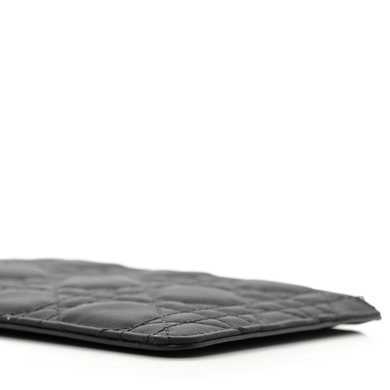 Christian Dior Ultra Matte Calfskin Lady Dior Long Wallet With Strap Black 10 of 12