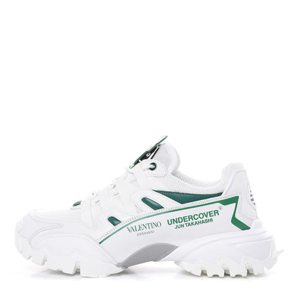 Valentino Garavani X UNDERCOVER Calfskin Mens Climbers Sneakers 40 White Smeraldo 1 of 9