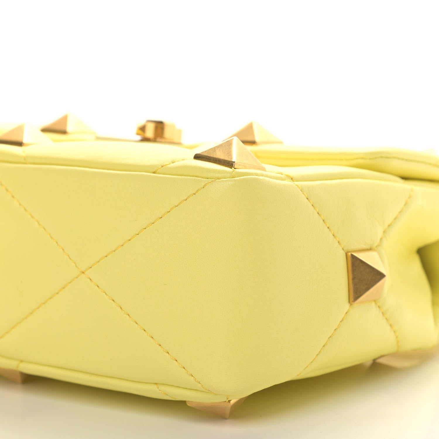 Valentino Garavani Nappa Medium Roman Stud Shoulder Bag Lime Sorbet 8 of 9