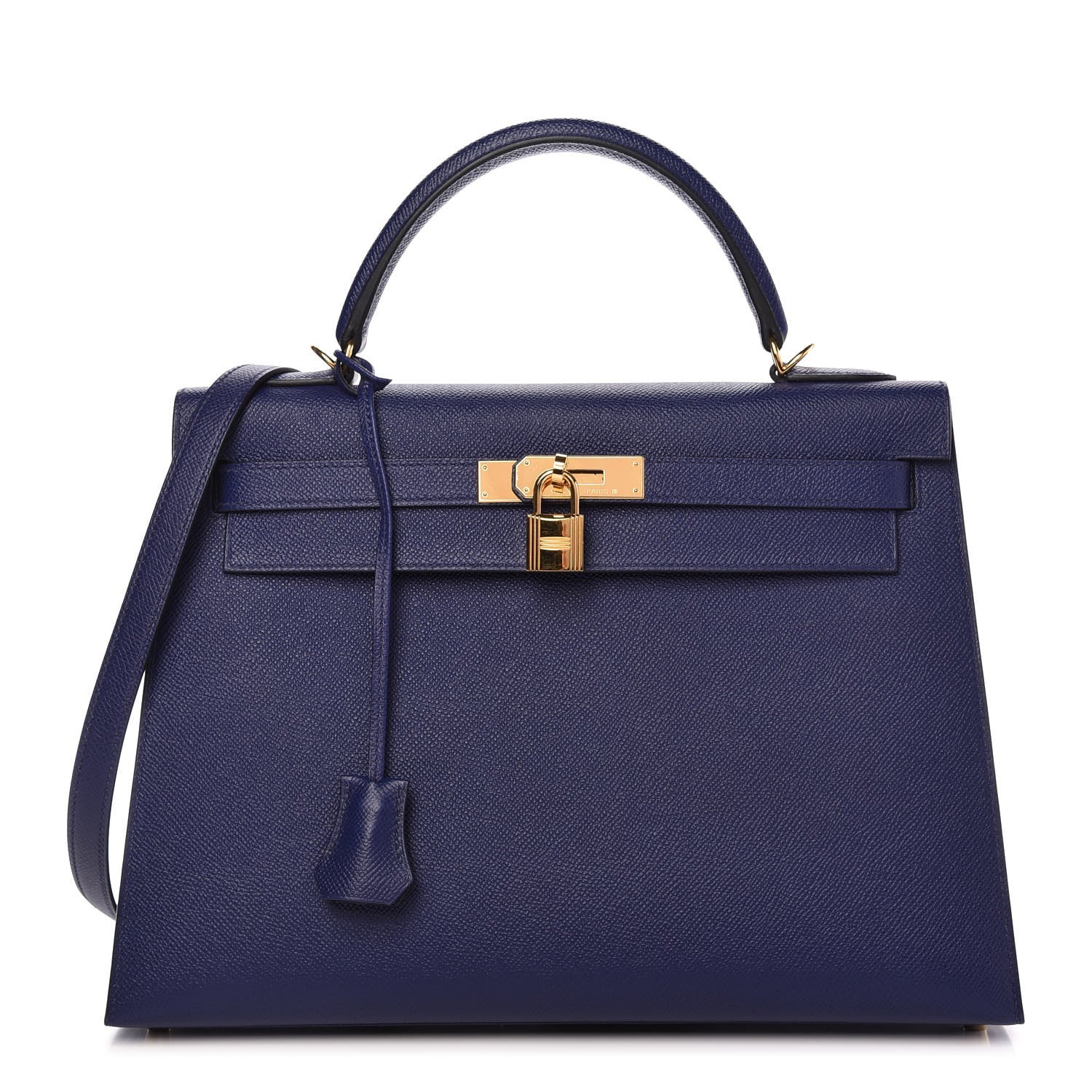Hermes Epsom Kelly Sellier 32 Bleu Encre 1 of 36