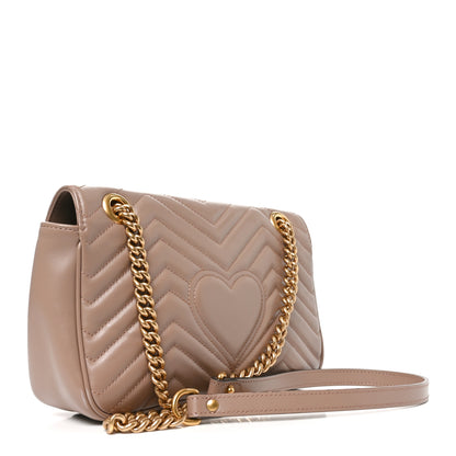 Gucci Calfskin Matelasse Small GG Marmont Shoulder Bag Porcelain Rose 3 of 10