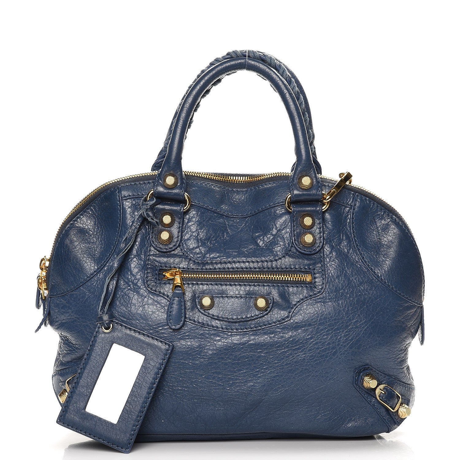 Balenciaga Agneau Giant 12 Gold Hardware Bowling Bag Bleu Persan 1 of 13