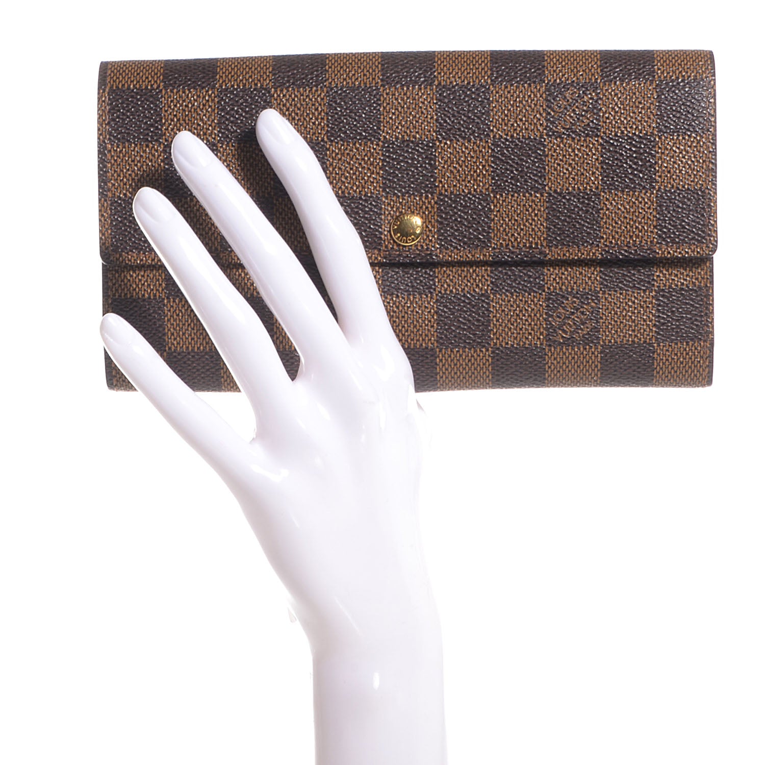 Louis Vuitton Damier Ebene Sarah Wallet 2 of 7