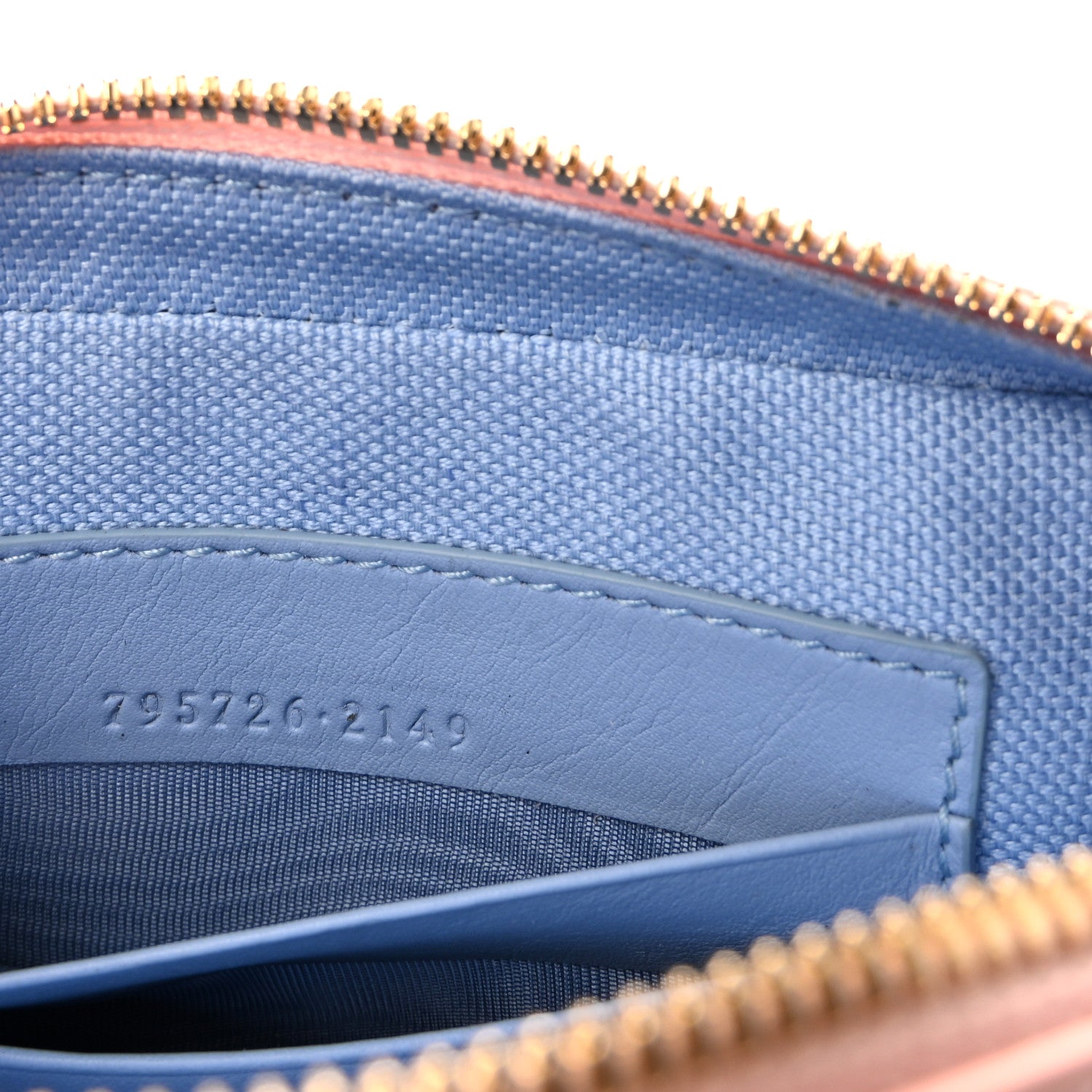 Gucci Dollar Calfskin Enamel Super Mini GG Marmont Chain Shoulder Bag Light Pink Blue 7 of 10