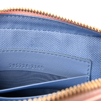 Gucci Dollar Calfskin Enamel Super Mini GG Marmont Chain Shoulder Bag Light Pink Blue 7 of 10