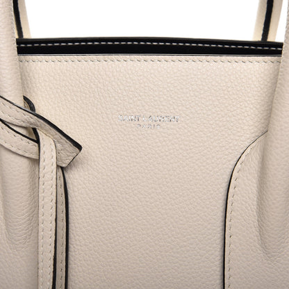 Saint Laurent Grained Calfskin Small Sac De Jour Dove White Black 7 of 9