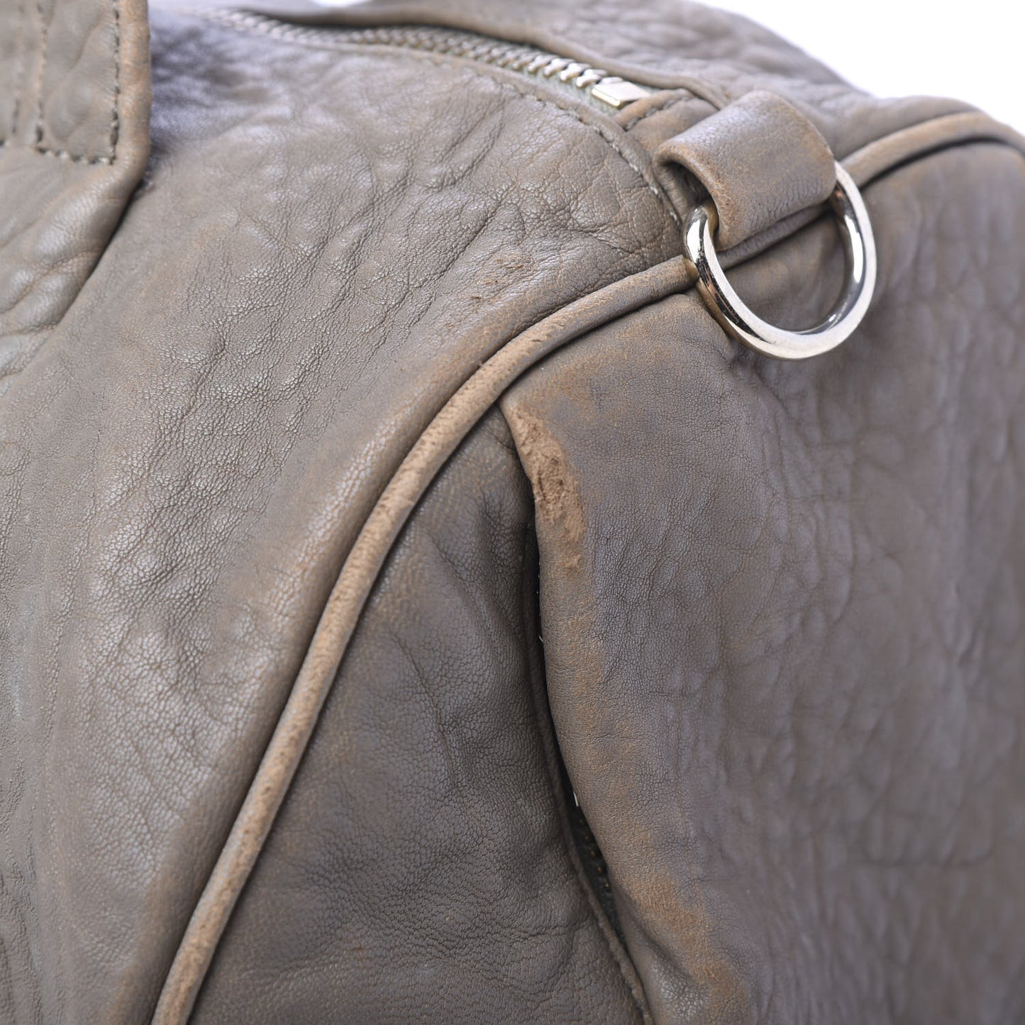 Pebbled Lambskin Rocco Taupe Gold Hardware