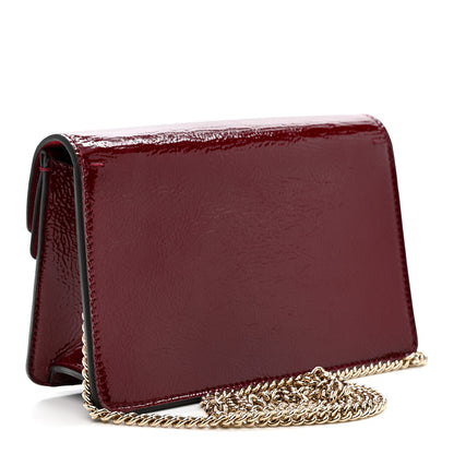Gucci Crinkled Patent Mini Dionysus Shoulder Bag Rosso Ancora Red 2 of 9