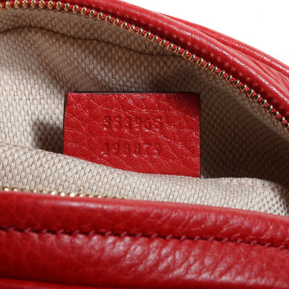 Gucci Pebbled Calfskin Mini Soho Chain Bag Tabasco Red 7 of 7