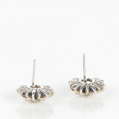 David Yurman Sterling Silver Diamond 16mm Starburst Earrings 3 of 4
