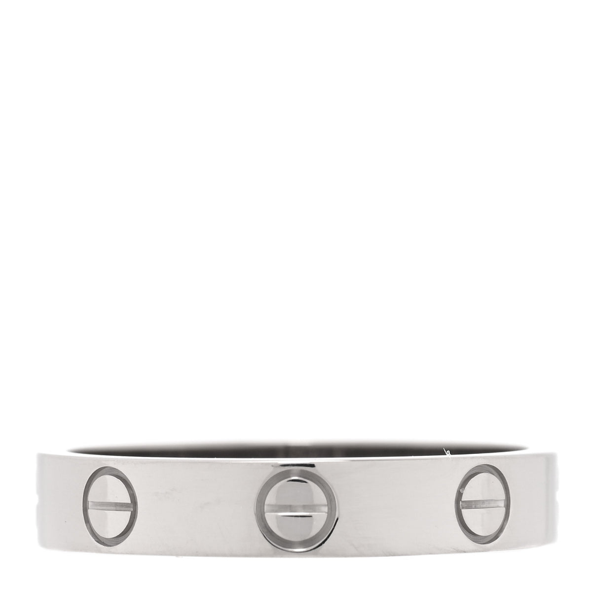 Cartier 18K White Gold 3.5mm LOVE Wedding Band Ring 54 6.75 3 of 4