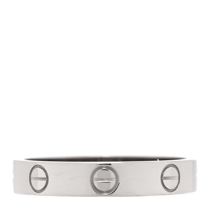 Cartier 18K White Gold 3.5mm LOVE Wedding Band Ring 54 6.75 3 of 4