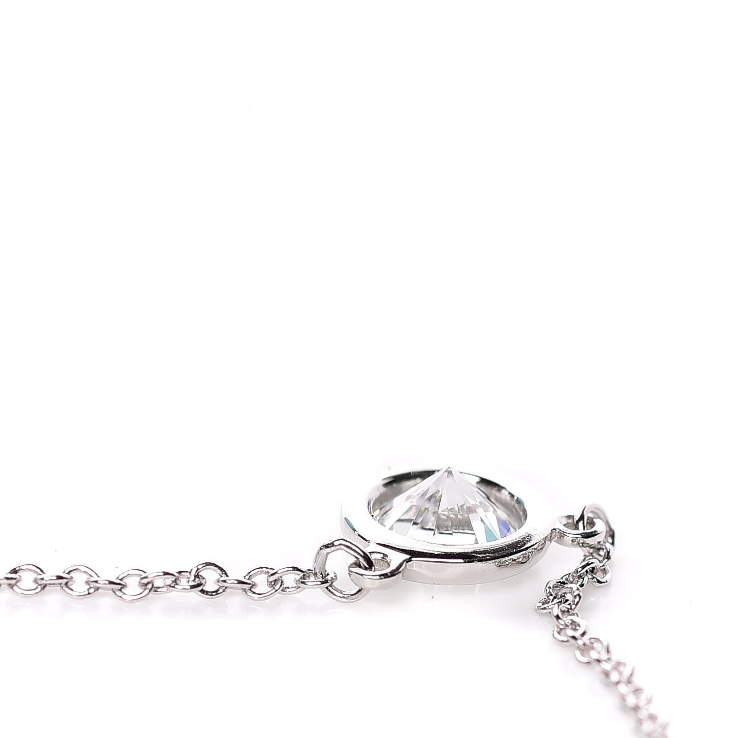 Tiffany Platinum Diamond .43ct Elsa Peretti Diamonds by the Yard Pendant Necklace 8 of 10