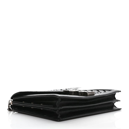Saint Laurent Calfskin Woven Monogram Cassandra Clasp Bag Black 3 of 11