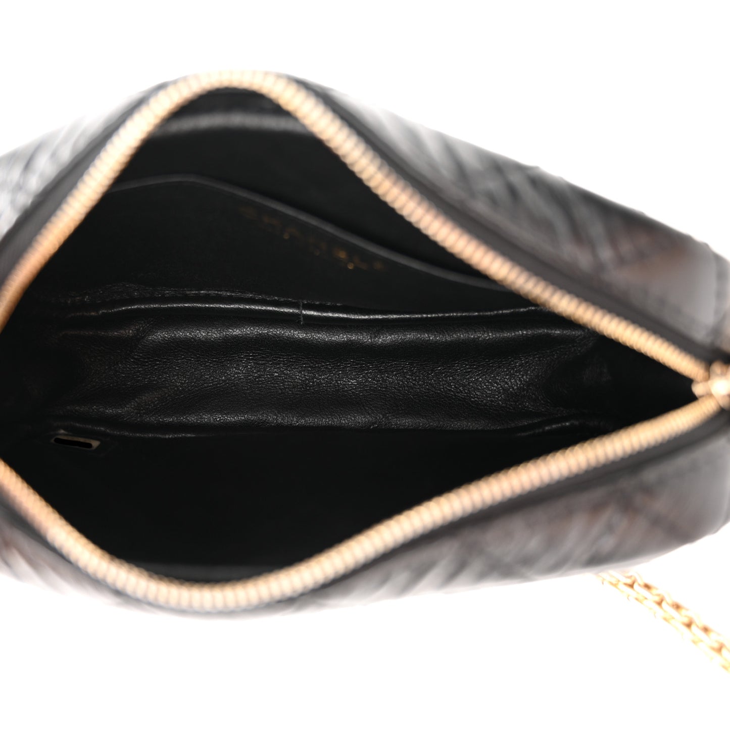 Aged Calfskin Quilted Mini Reissue Camera Case Black