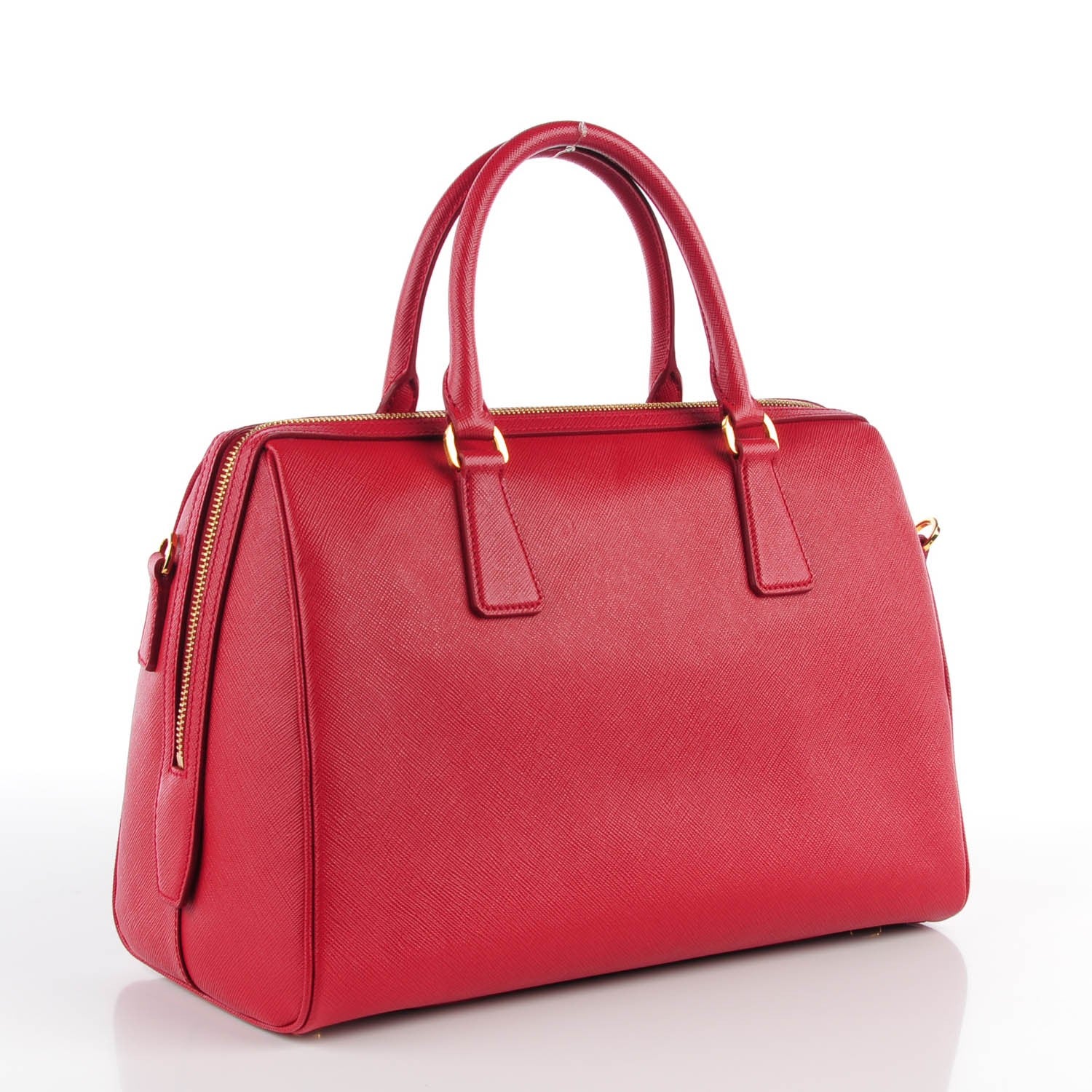 Prada Saffiano Lux Bowler Fuoco 3 of 10