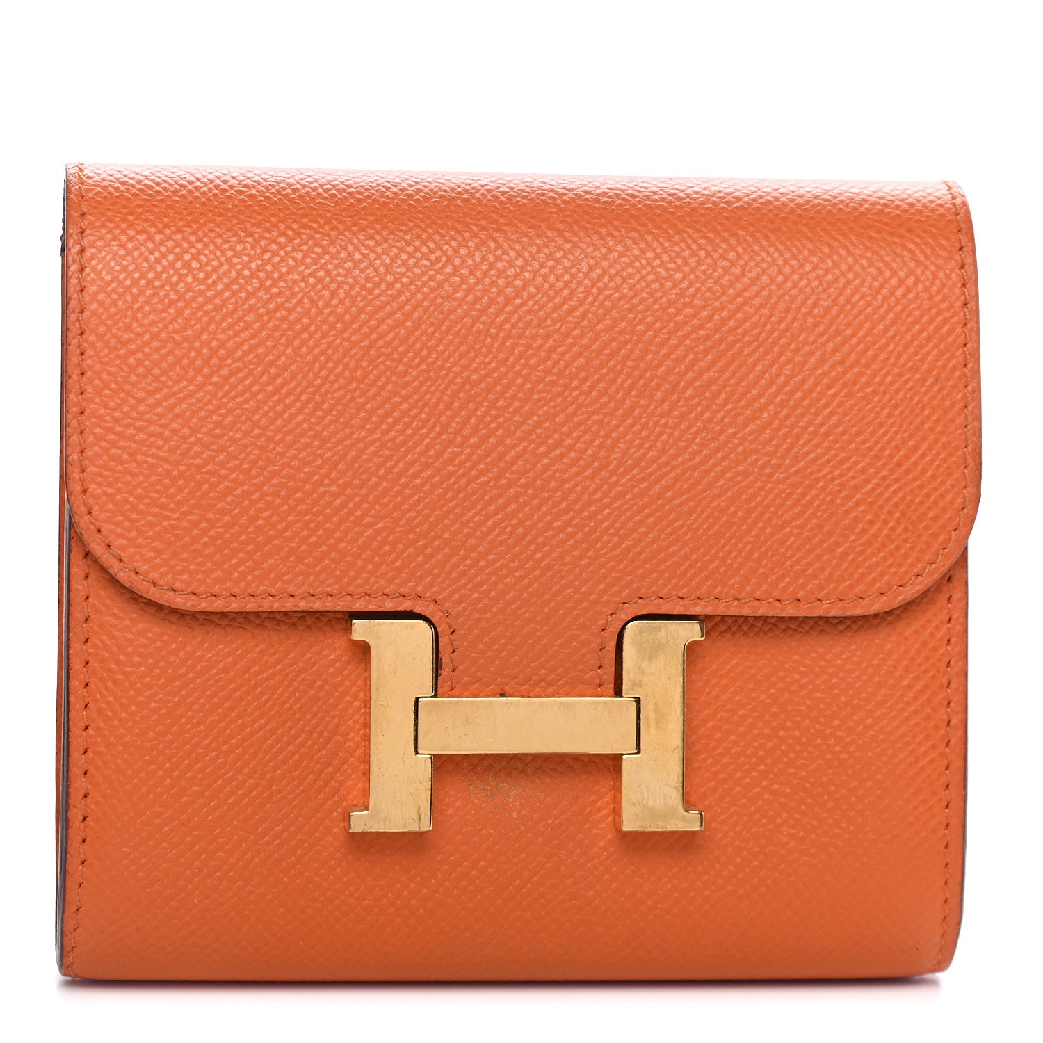 Hermes Epsom Constance Short Wallet Orange 1 of 12
