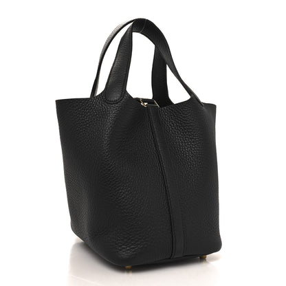 Hermes Taurillon Clemence Picotin Lock 18 PM Black 3 of 13