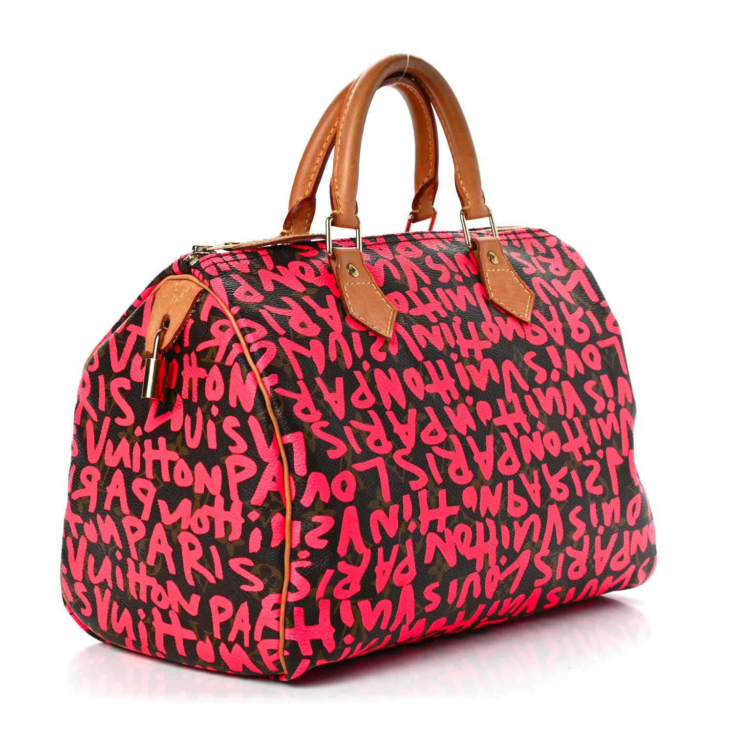 Louis Vuitton Monogram Graffiti Speedy 30 Fuchsia 2 of 4