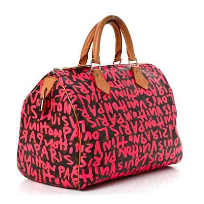 Louis Vuitton Monogram Graffiti Speedy 30 Fuchsia 2 of 4