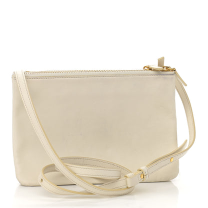 Celine Lambskin Small Trio Crossbody Bag White 2 of 10