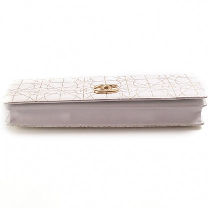 Chanel Vinyl Paris Moscou Moujik Clutch White 6 of 15