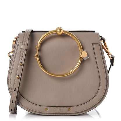 Chloe Calfskin Suede Medium Nile Bracelet Bag Motty Grey 1 of 7